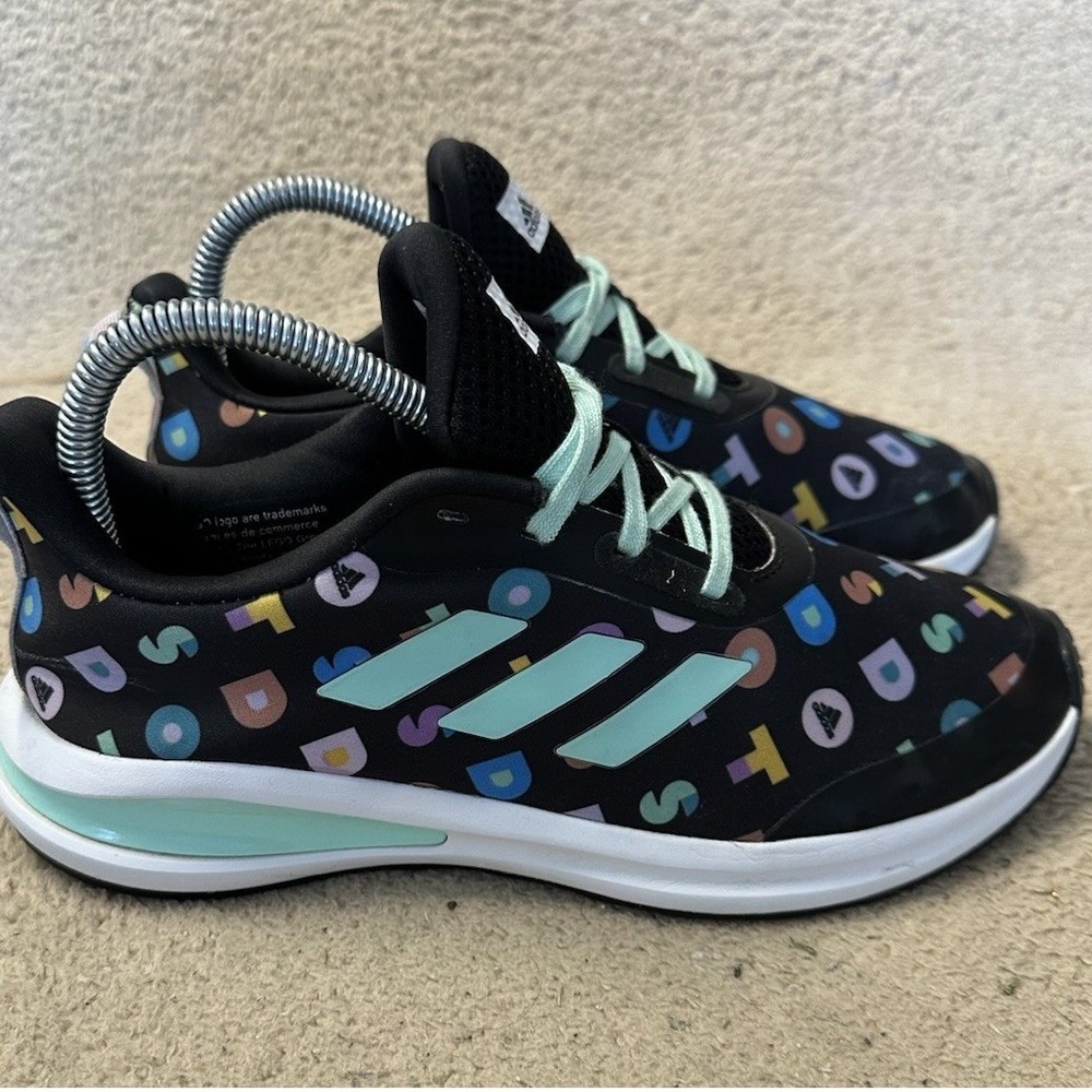 Adidas LEGO Collaboration Running Shoes Black Multicolor Letters Kids Size 5